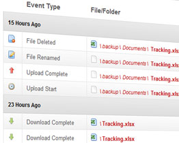 File Audit Trail Report - Specify and filename or part of a filename to see a report for all events and sessions that have interacted with that file.